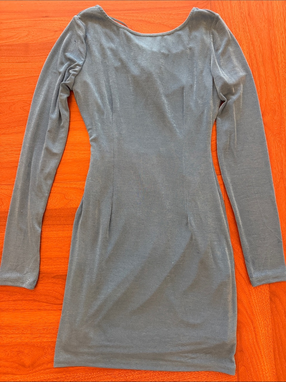 Long Sleeve Bodycon Dress in Slate Gray